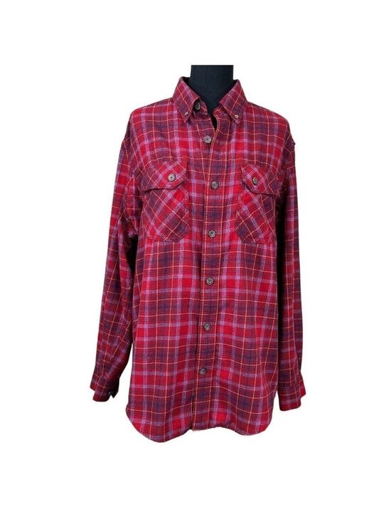 Duluth Trading Company Other - Duluth Trading Company Men's Red Plaid Flannel Cotton Blend Shirt Size M